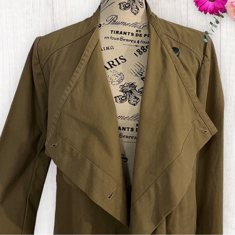 NWT J.O.A. Just One Answer Long Sleeve Military Green Utility Jacket Size Small - Picture 9 of 11
